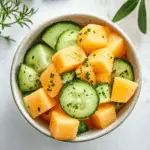 Melon and Cucumber Salad with Lime Dressing 3 Melon and Cucumber Salad with Lime Dressing