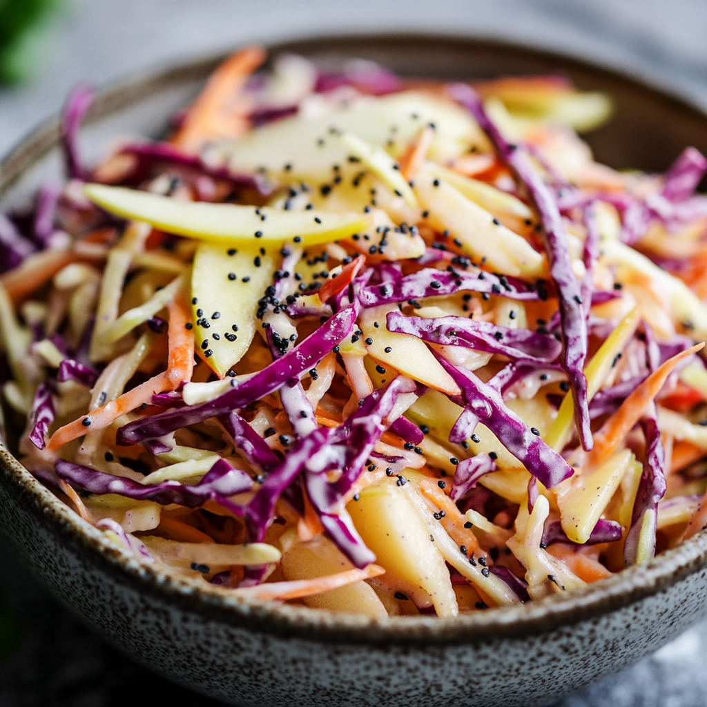 Grape and Apple Slaw with Poppy Seeds