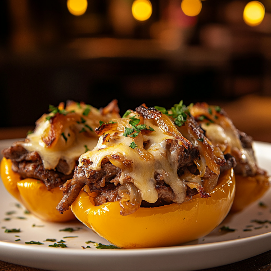 Philly Cheesesteak Stuffed Peppers