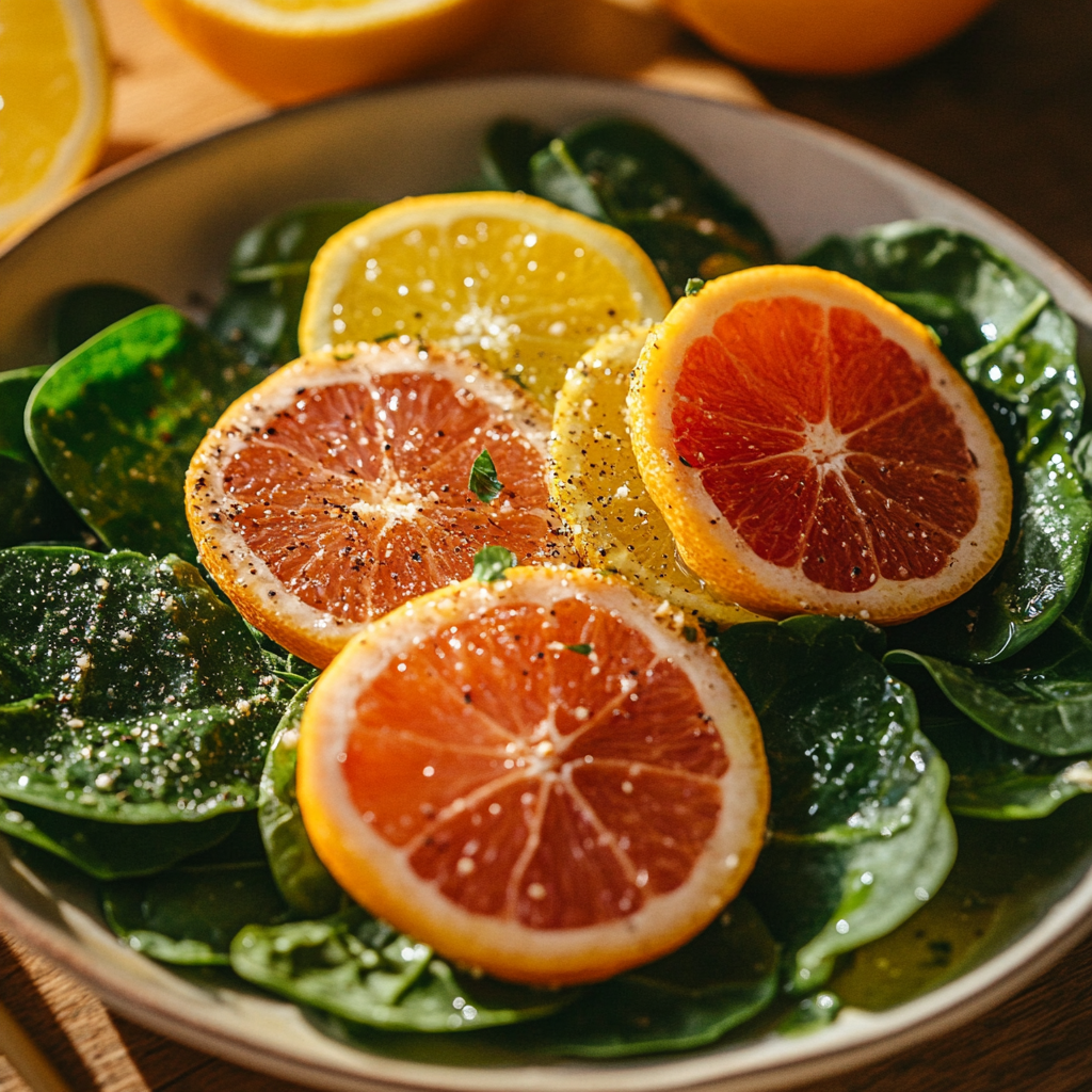 Spinach and Orange Salad with Honey Vinaigrette