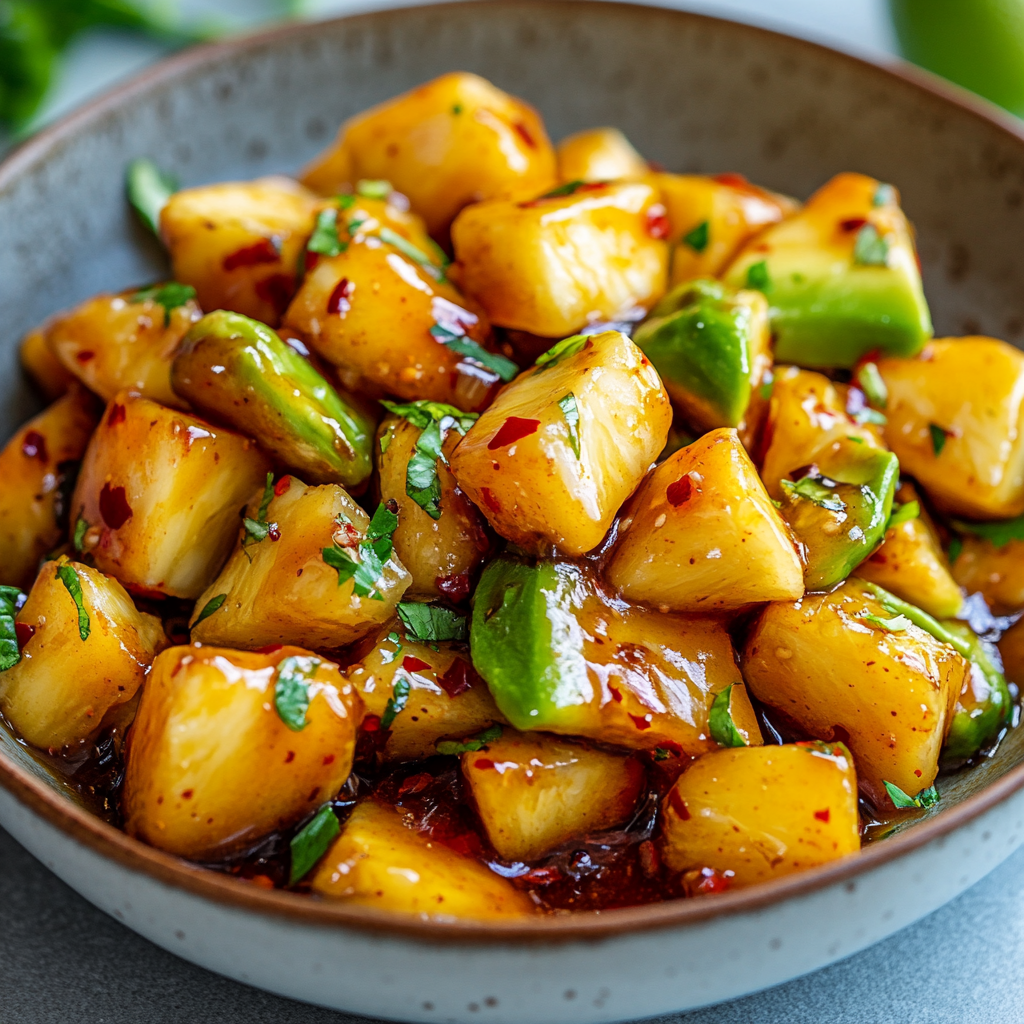 Avocado and Pineapple Salad with Chili-Lime Sauce