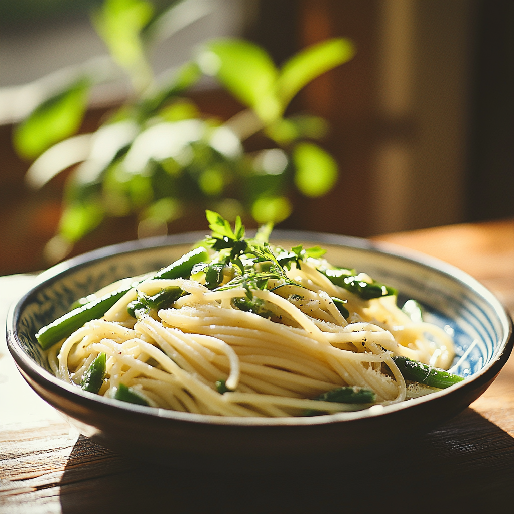 Spaghetti with Green Beans