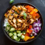 Chicken Shawarma Crispy Rice Salad