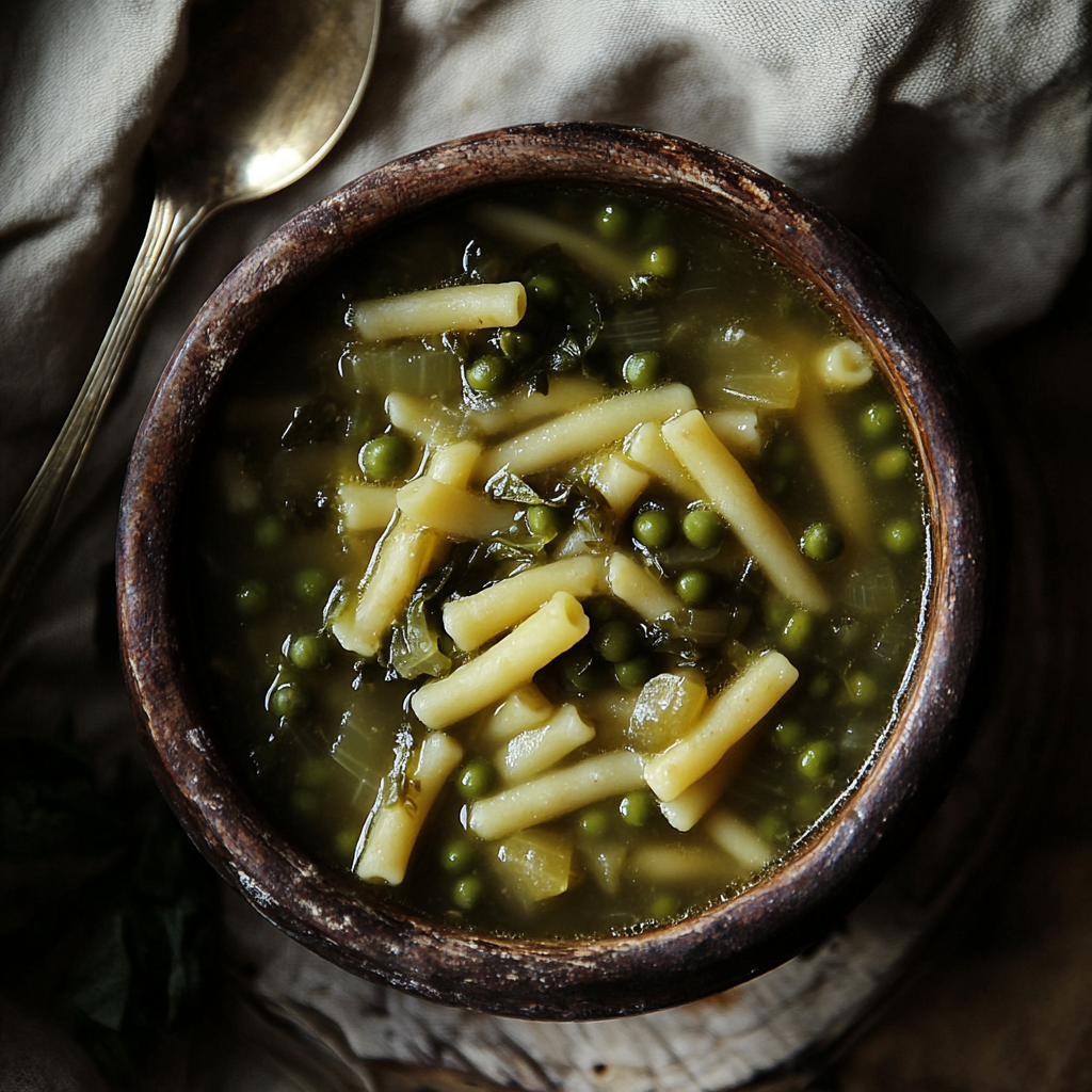 Umbrian Wild Pea Soup with Casarecce Pasta