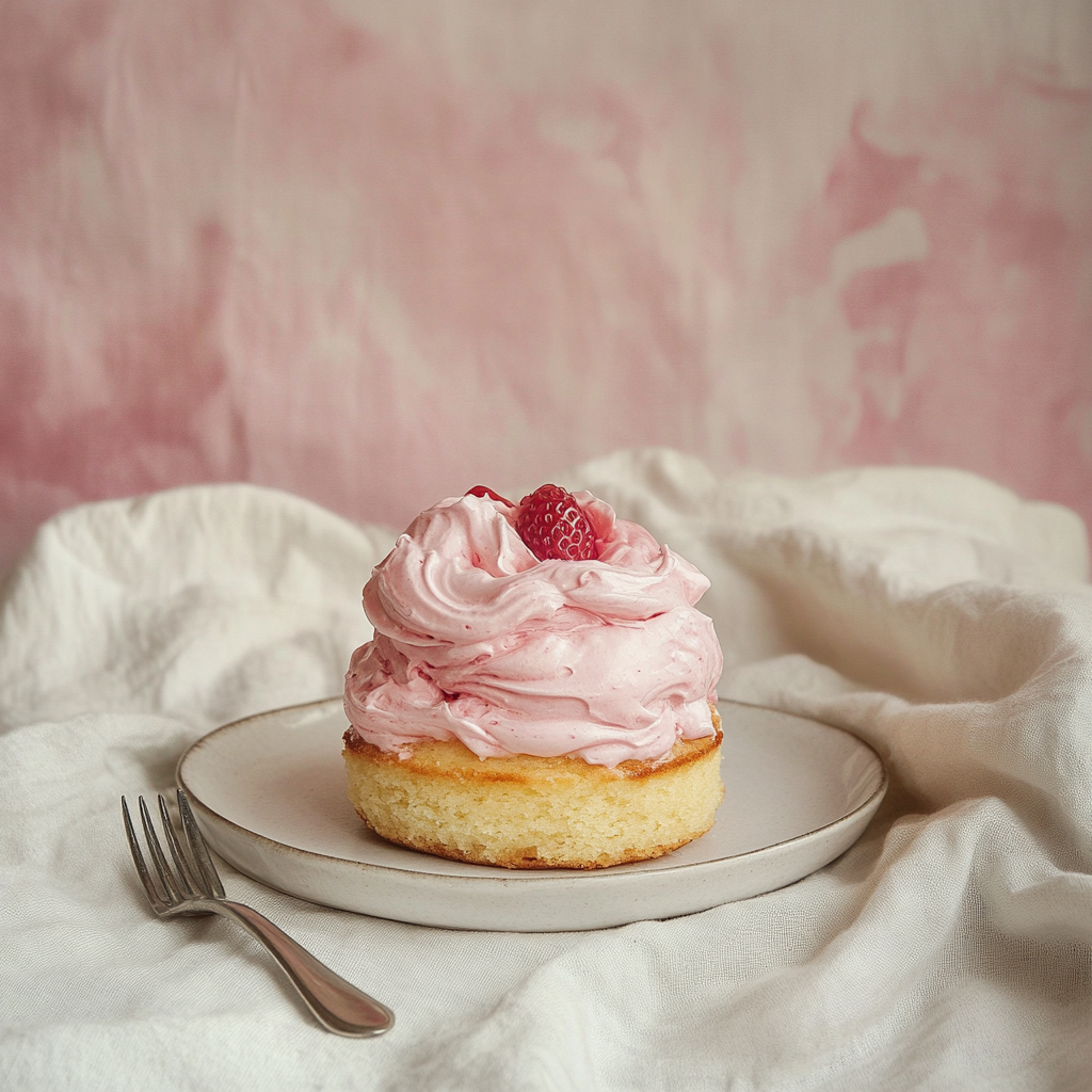 Whipped Strawberry Cloud Cake