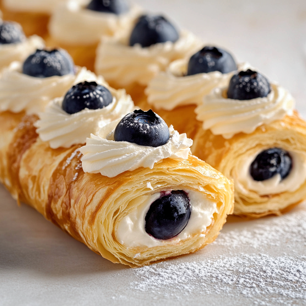Spring Vanilla Cream Blueberry Twists