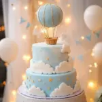 Air Balloon Baby Shower Cake 3 Air Balloon Baby Shower Cake