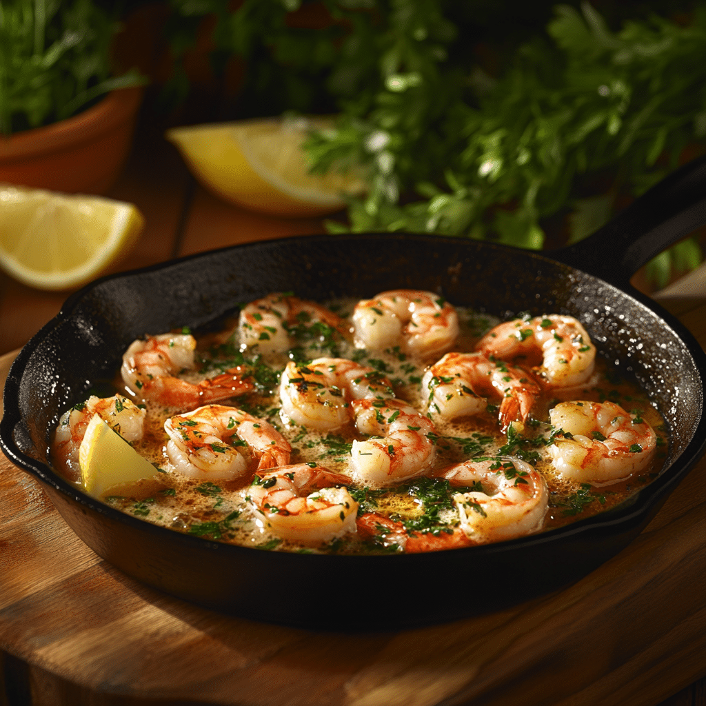 Garlic Butter Shrimp with Lemon