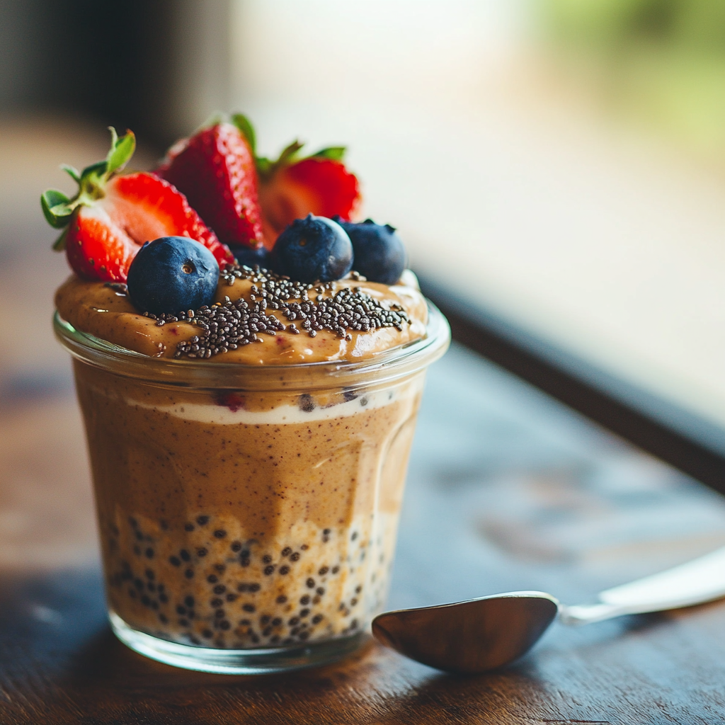 Protein Overnight Oats with Berries