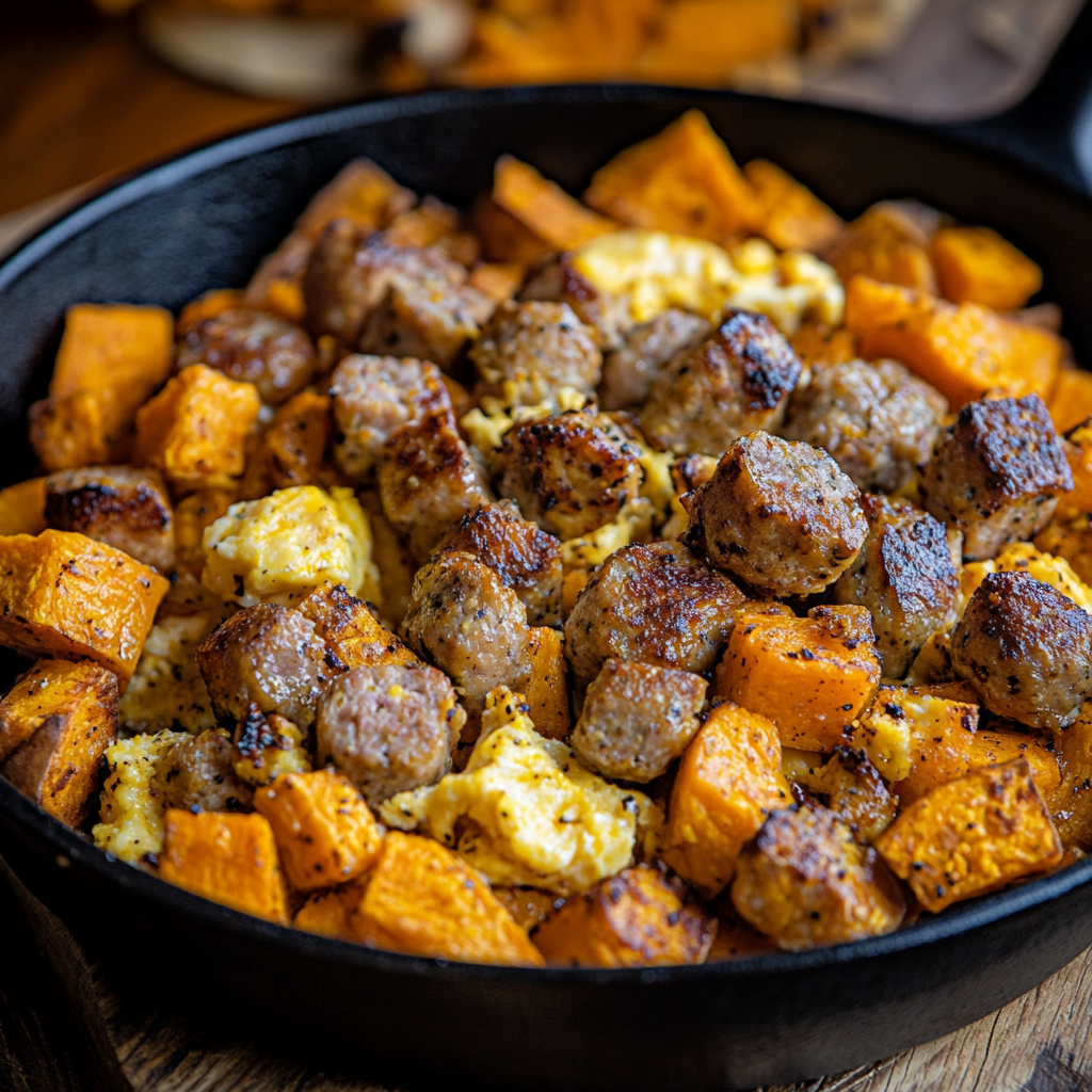 Chicken Sausage Breakfast Skillet Casserole