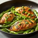 Spring Chicken Skillet with Asparagus and Snap Peas