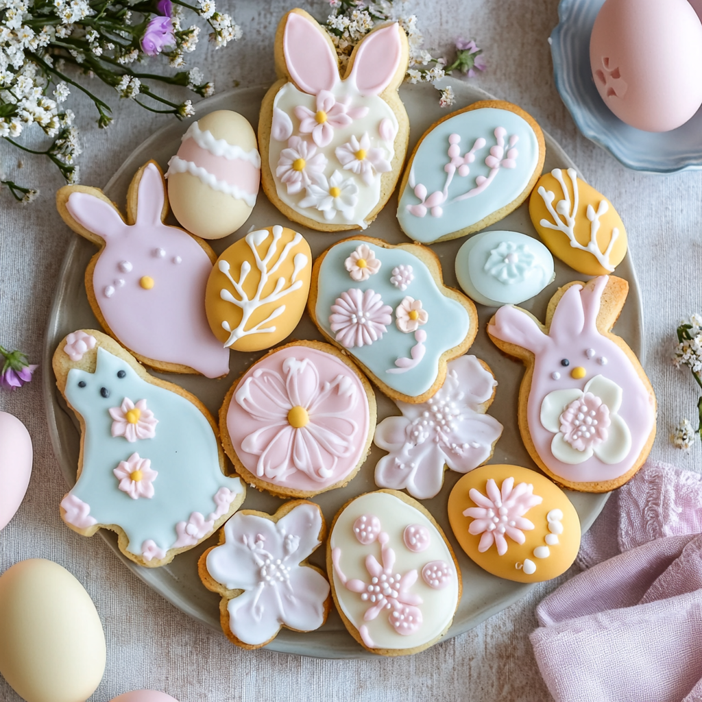 Pastel Iced Sugar Cookies for Spring Parties