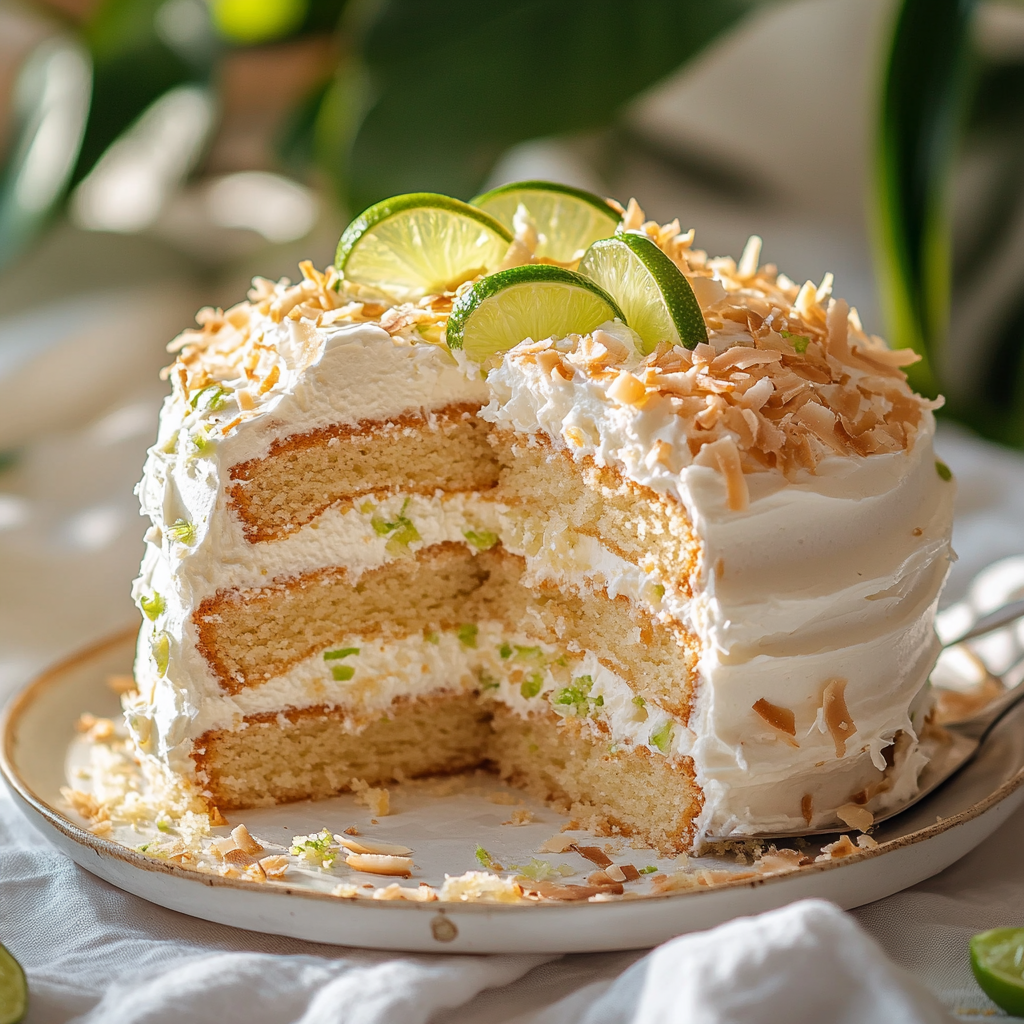 Coconut Lime Spring Cake