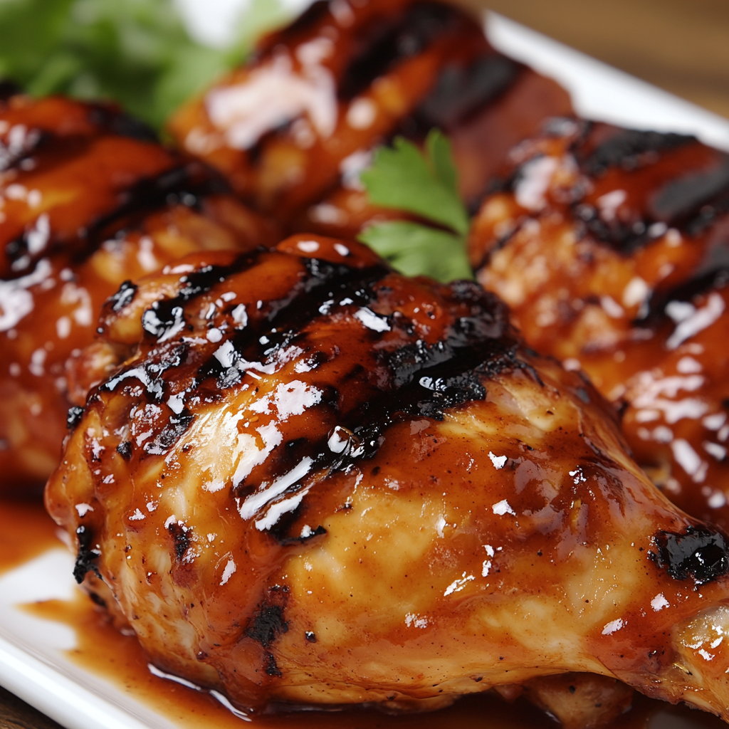 Spring BBQ Chicken with Peach Glaze