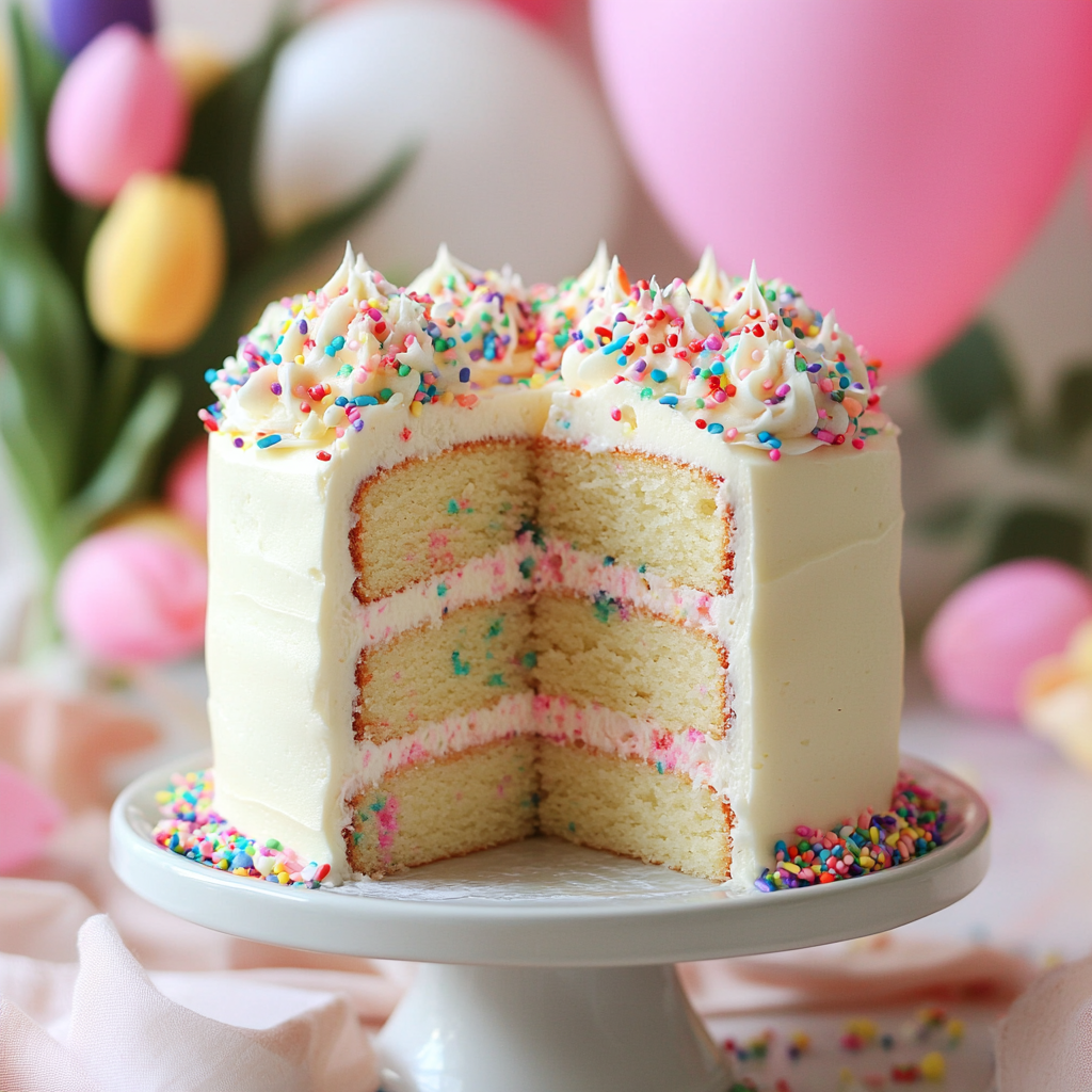 Funfetti Spring Celebration Cake