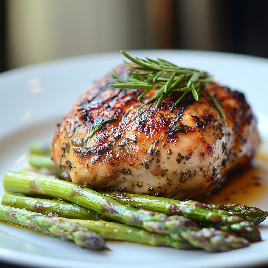 Spring Herb-Grilled Chicken with Asparagus