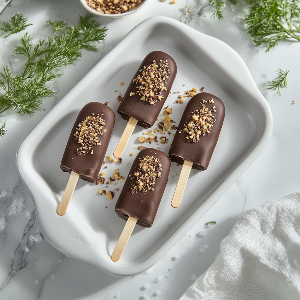 4-ingredient Chocolate Raspberry Frozen Yogurt Pops