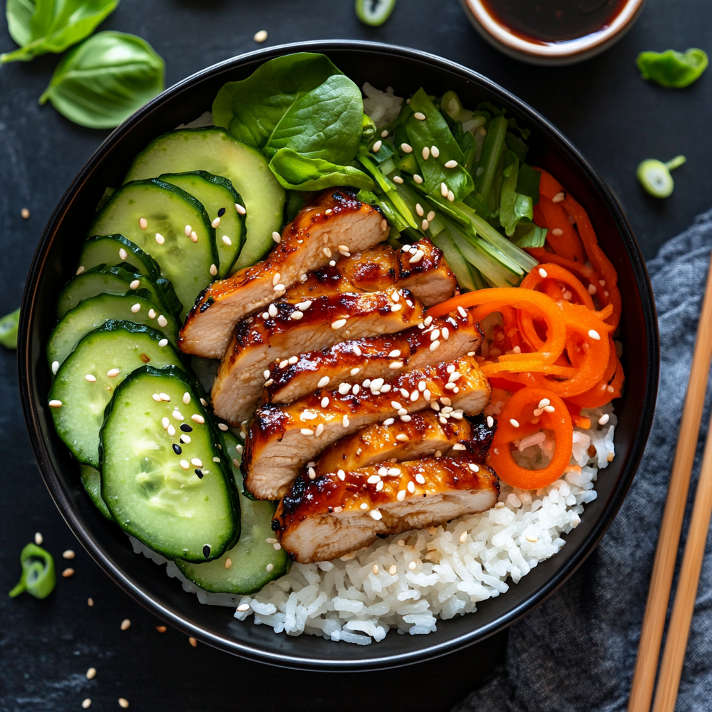 Asian-Style Chicken Rice Bowls