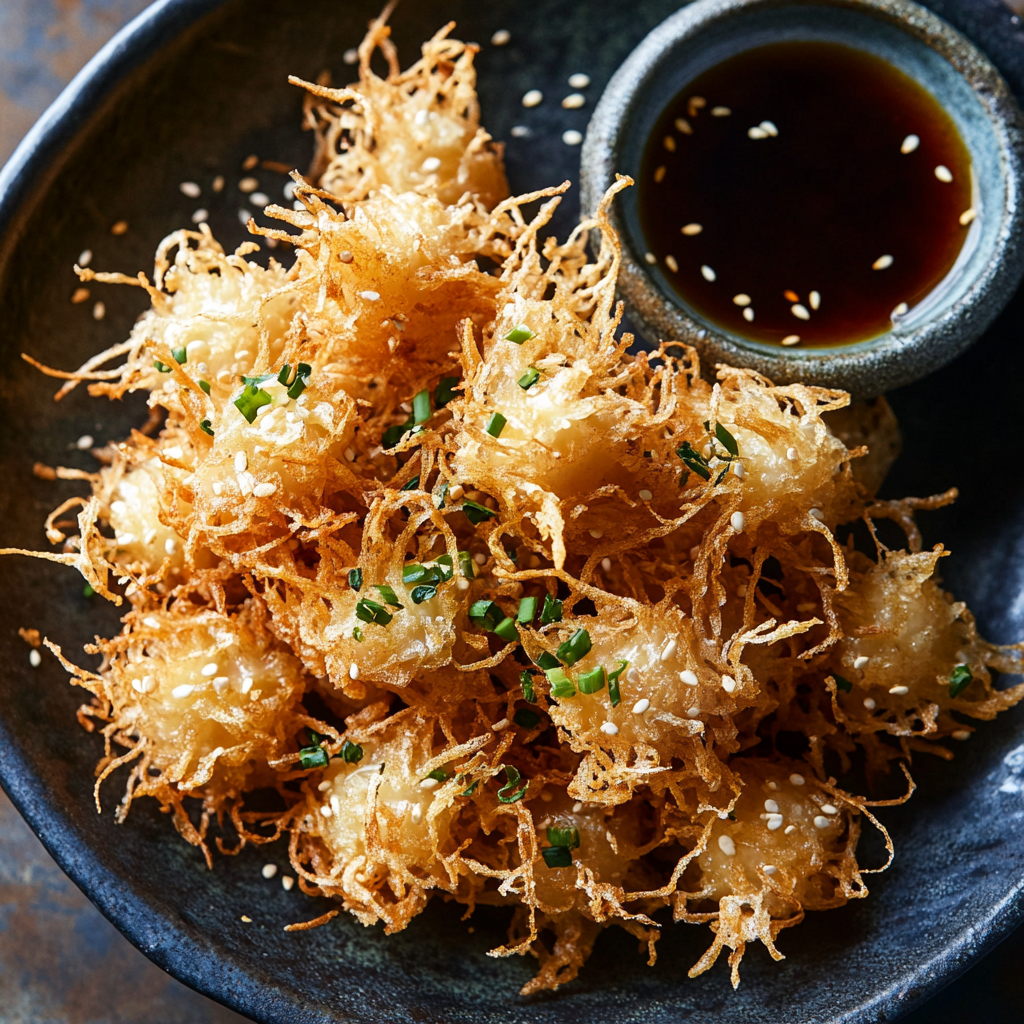 Fried Enoki Mushroom