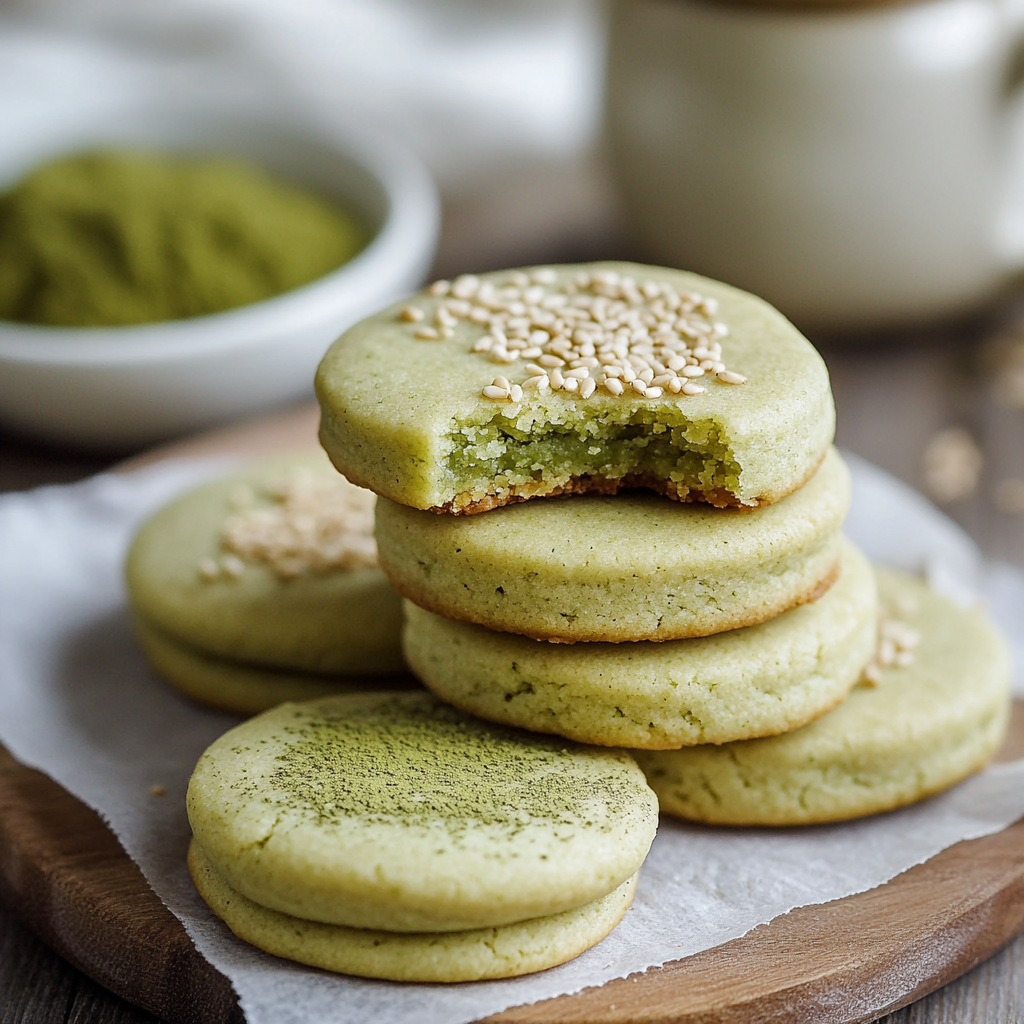 Matcha Butter Cookies