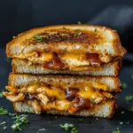 BBQ Chicken Grilled Cheese Sandwich