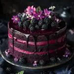 Blackberry Velvet Gothic Cake
