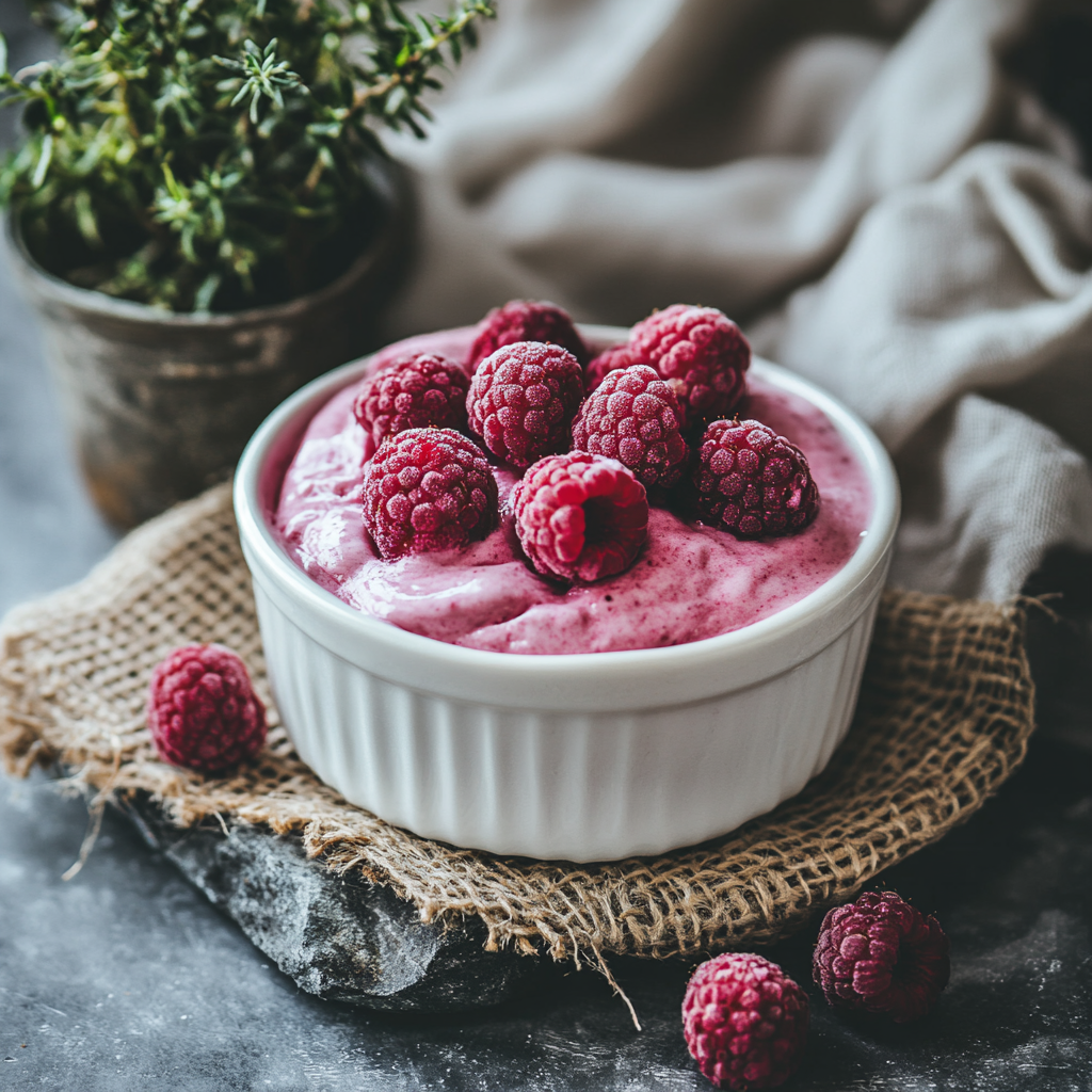 Raspberry Frozen Yogurt