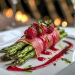 Prosciutto-Wrapped Asparagus with Raspberry Sauce 3 Prosciutto-Wrapped Asparagus with Raspberry Sauce