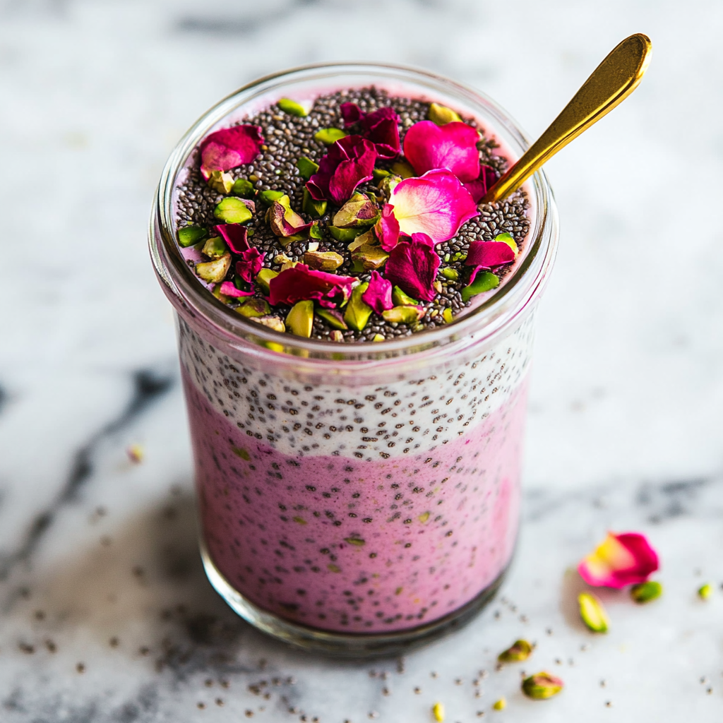 Rose Cardamom Chia Pudding