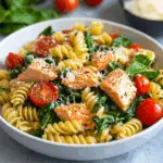 Tomato Spinach Salmon Pasta 3 Tomato Spinach Salmon Pasta