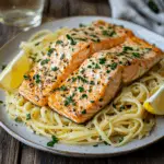 Garlic Butter Salmon Pasta 3 Garlic Butter Salmon Pasta