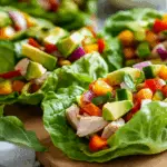 Turkey Avocado Veggie Lettuce Wraps