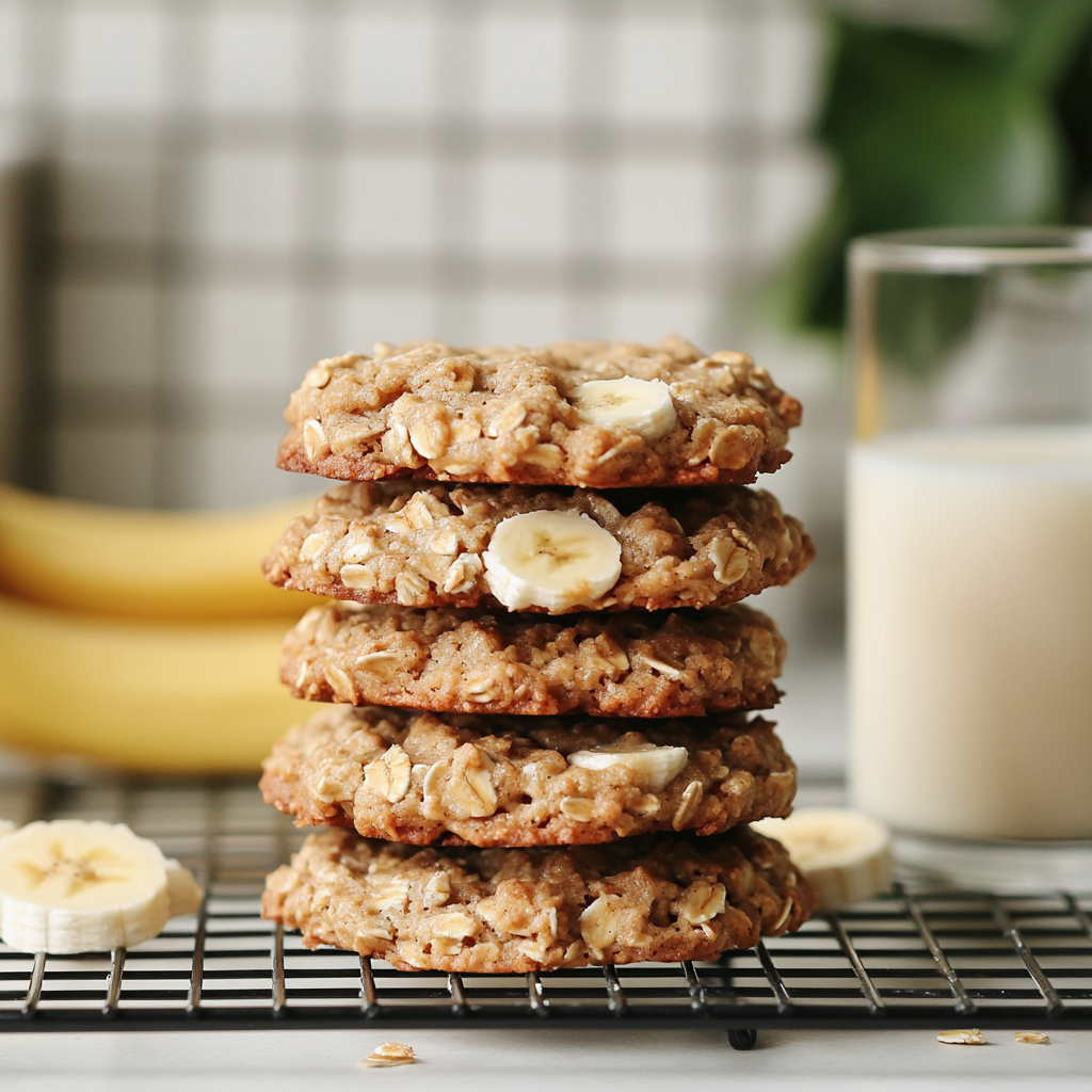 Healthy Banana Oatmeal Cookies