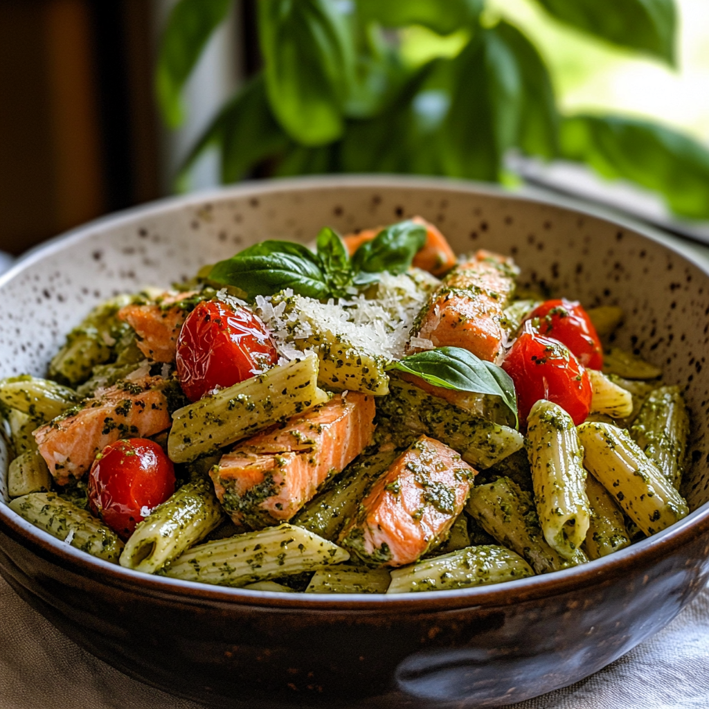 Salmon Pesto Pasta