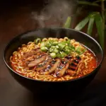 Spicy Korean Ramen with Grilled Chicken