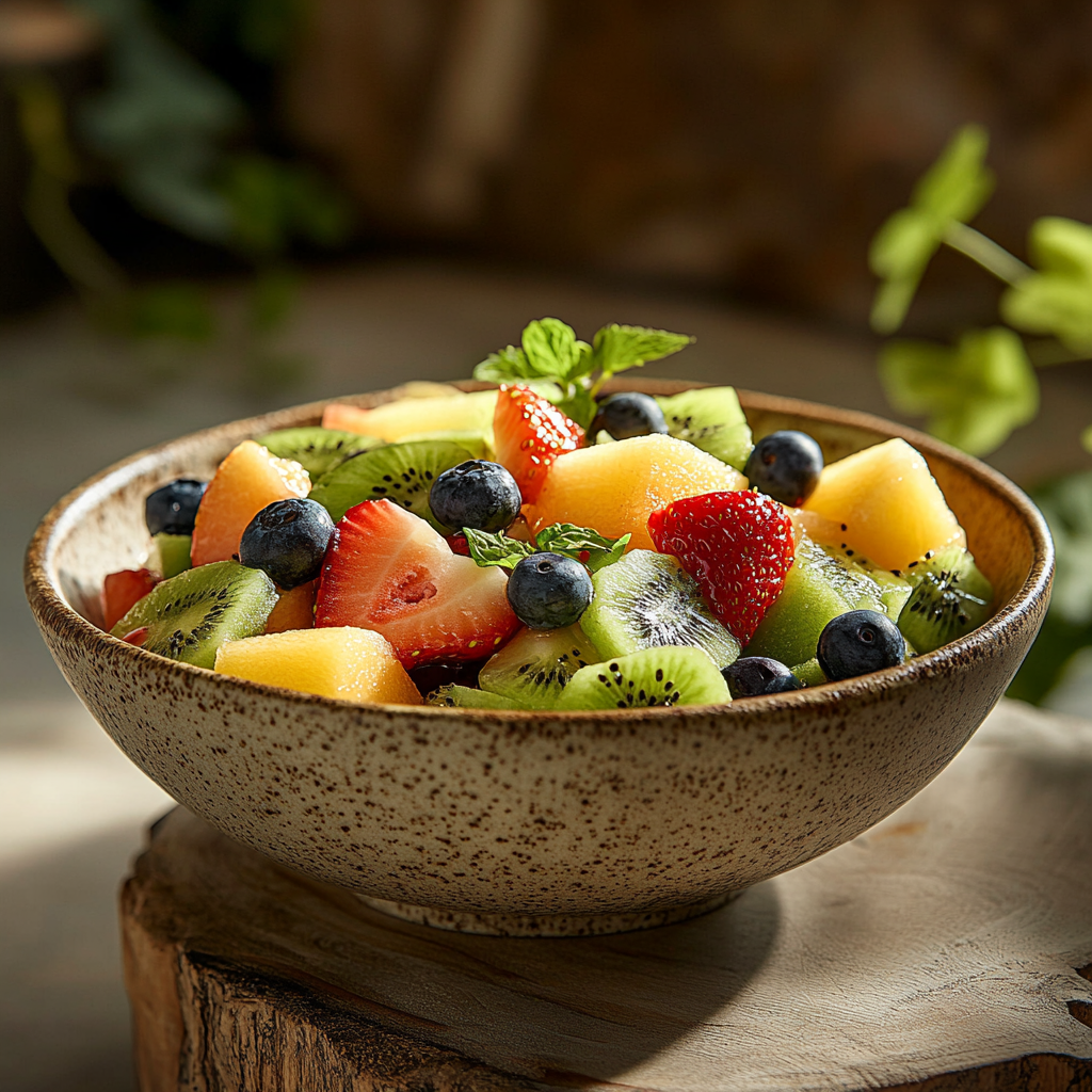 Fruit Salad with Honey Lime Dressing