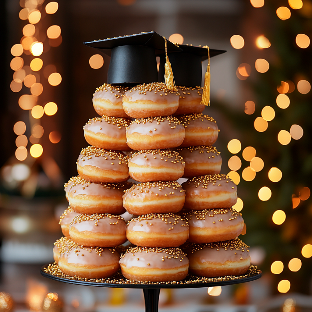 Graduation Donut Tower
