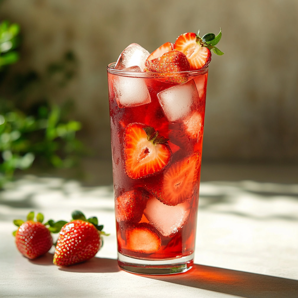 Strawberry Hibiscus Iced Tea