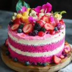 Stunning Pink Dragon Fruit Layer Cake Recipe 3 Stunning Pink Dragon Fruit Layer Cake Recipe
