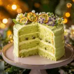Matcha Cake With Passion Fruit Cream Cheese Frosting