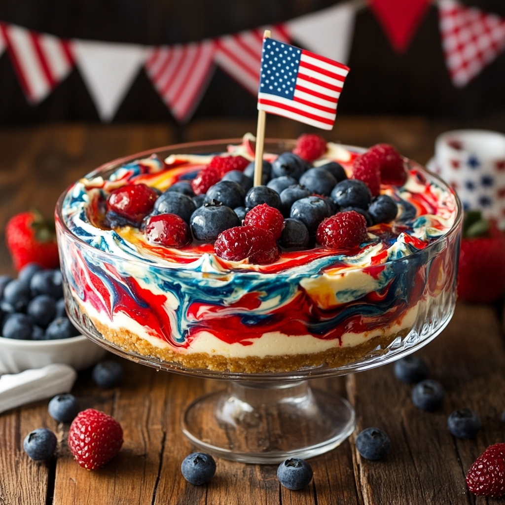 Red, White, and Blue Cheesecake