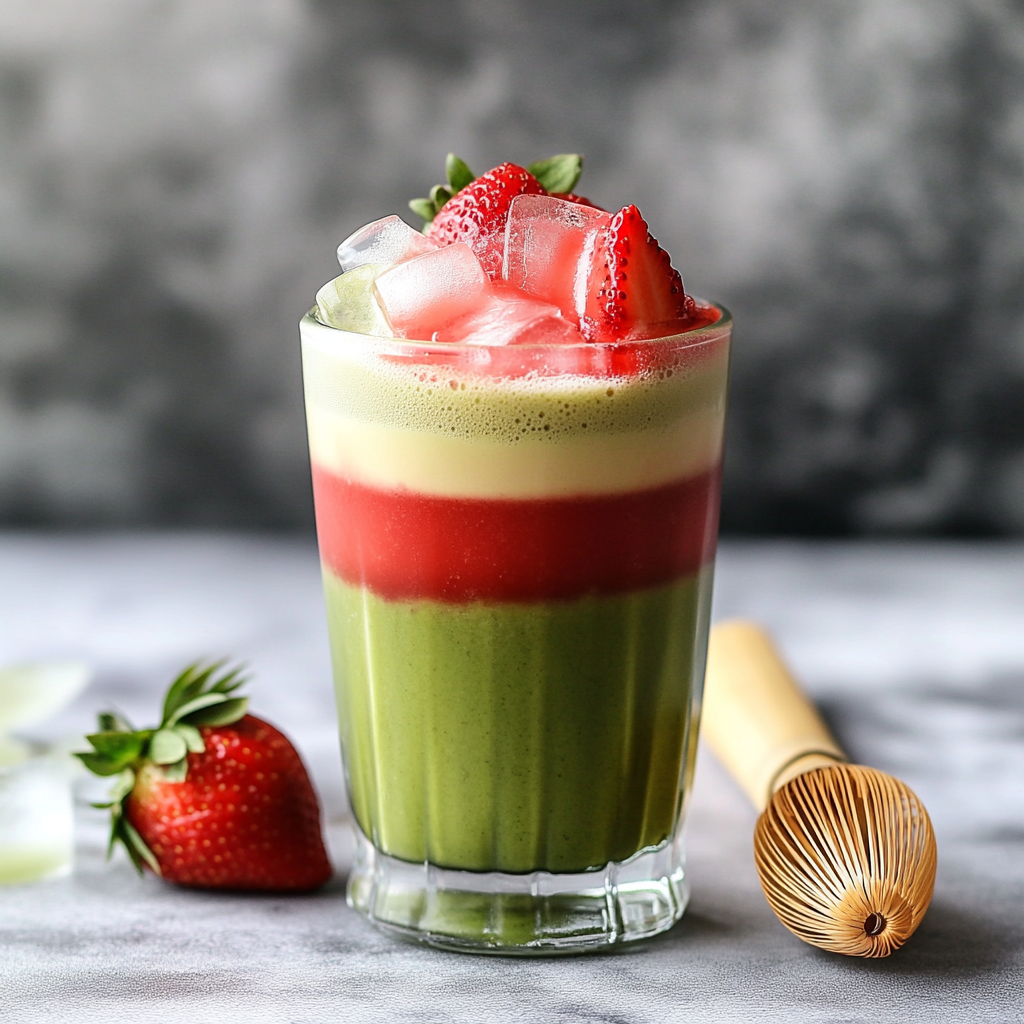 Easy 5-min. Strawberry Matcha
