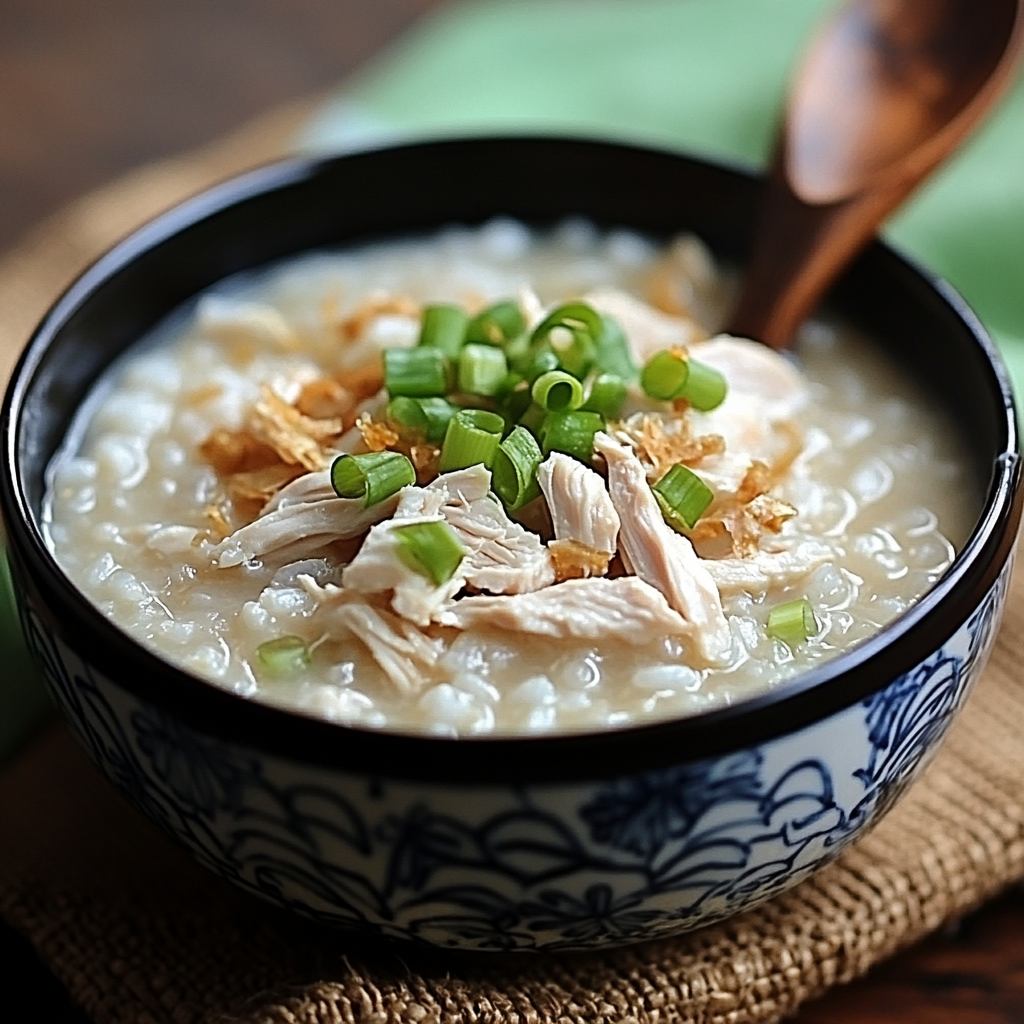 Chao Ga (Vietnamese Chicken Rice Porridge)