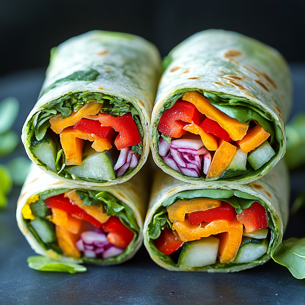 Rainbow Veggie Wraps