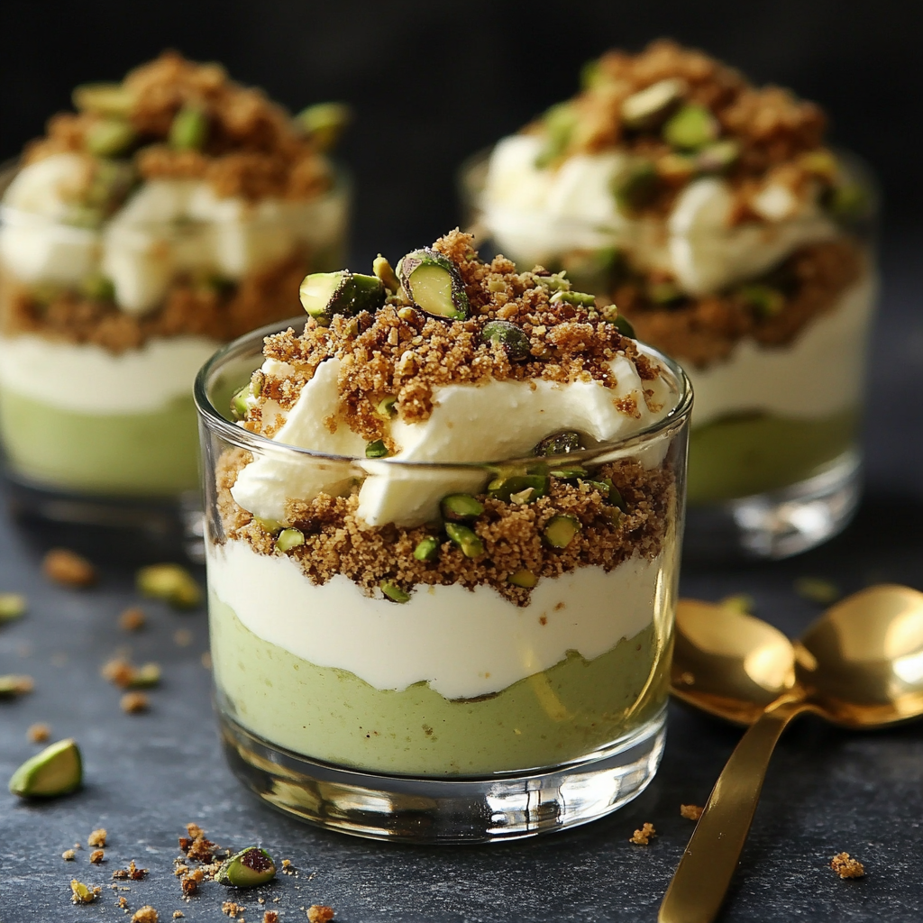 Pistachio Tiramisu Cups