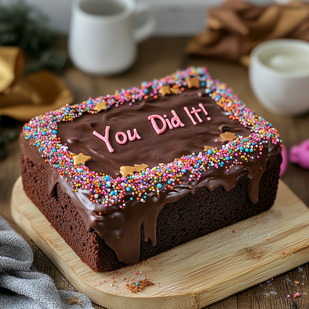 Chocolate Graduation Sheet Cake