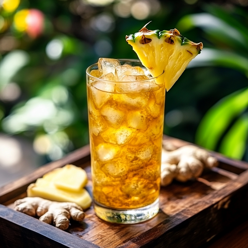 Pineapple Ginger Iced Tea