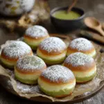 Fluffy Matcha Cream Donuts 3 Fluffy Matcha Cream Donuts