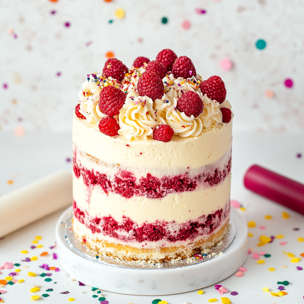Raspberry White Chocolate Cake