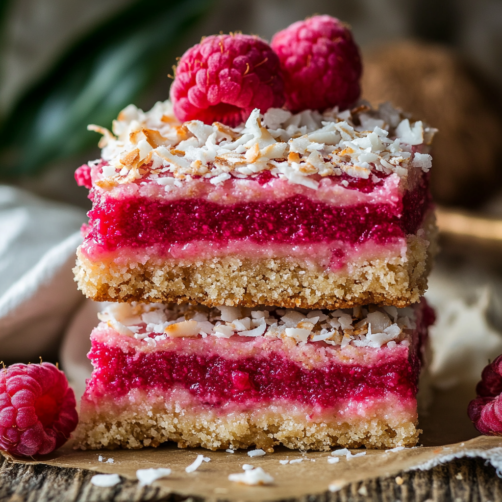 Raspberry Coconut Bars